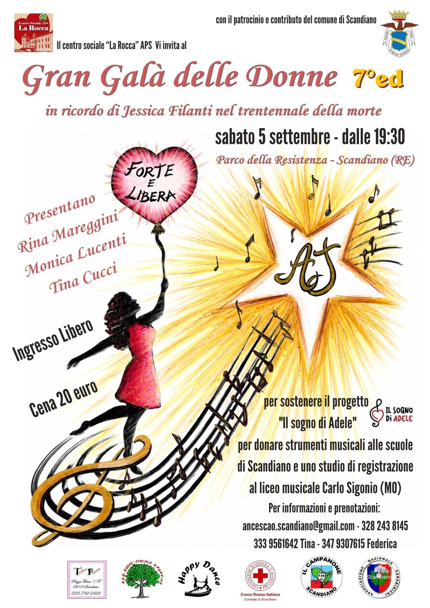 Gran Galà delle Donne – 7ª edizione, Parco della Resistenza, Scandiano, 5 Settembre 2026