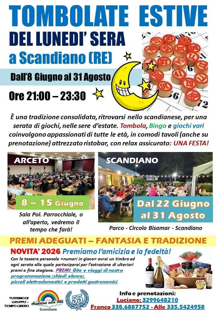 Tombolata Estiva del Lunedì Sera – Lunedì 24 Agosto 2026