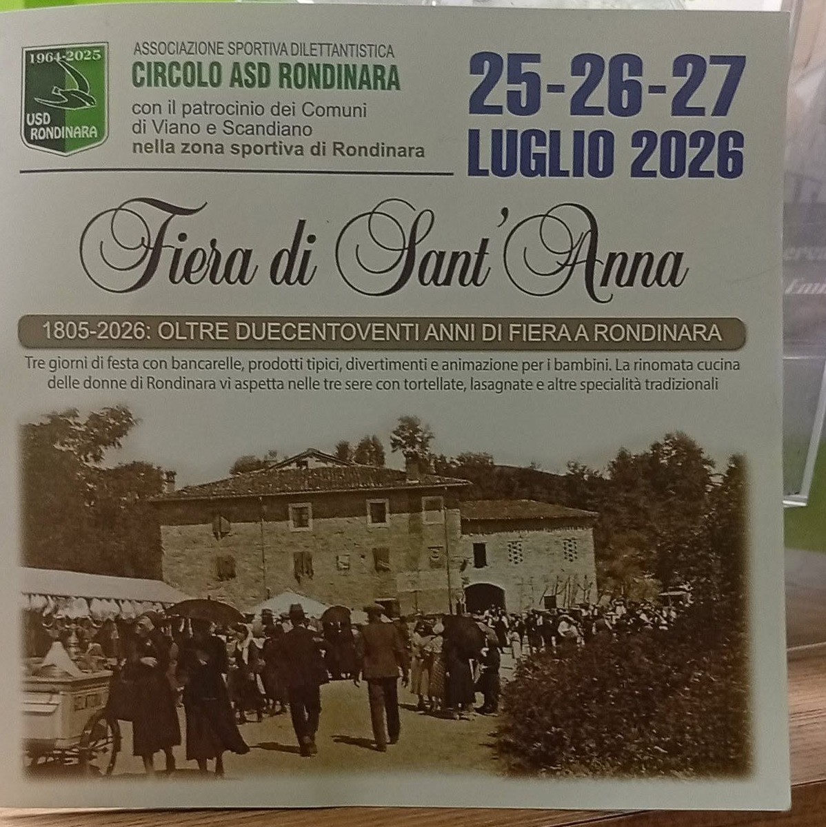 Fiera di Sant'Anna a Rondinara – 25, 26 e 27 Luglio 2026