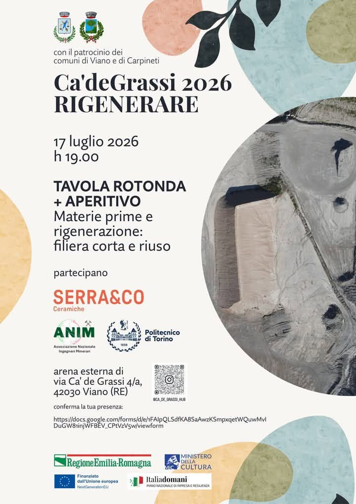 Ca'deGrassi 2026 «RIGENERARE» – Tavola Rotonda e Aperitivo, Viano, 17 Luglio 2026
