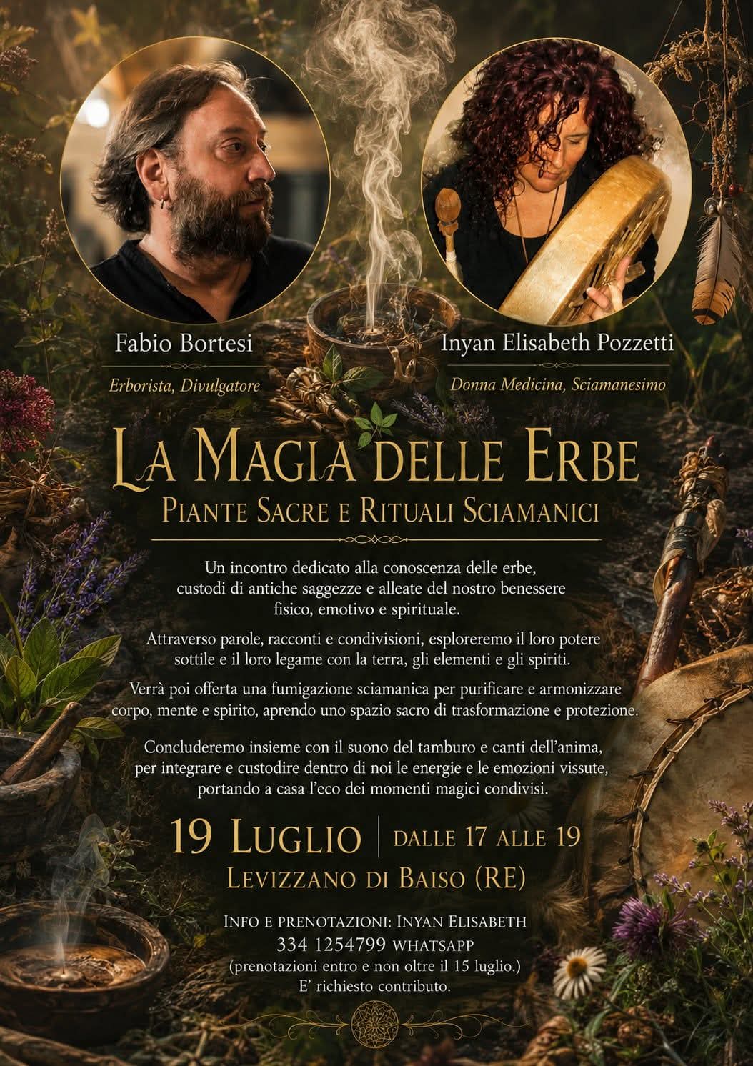 La Magia delle Erbe – Piante Sacre e Rituali Sciamanici, Levizzano, 19 Luglio 2026