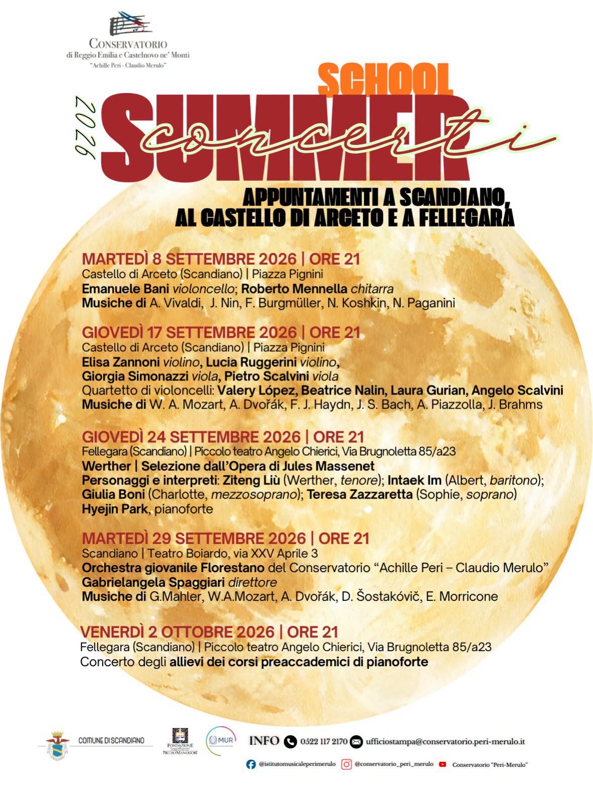 Summer School Concerti 2026 – Bani e Mennella al Castello di Arceto, 8 Settembre 2026