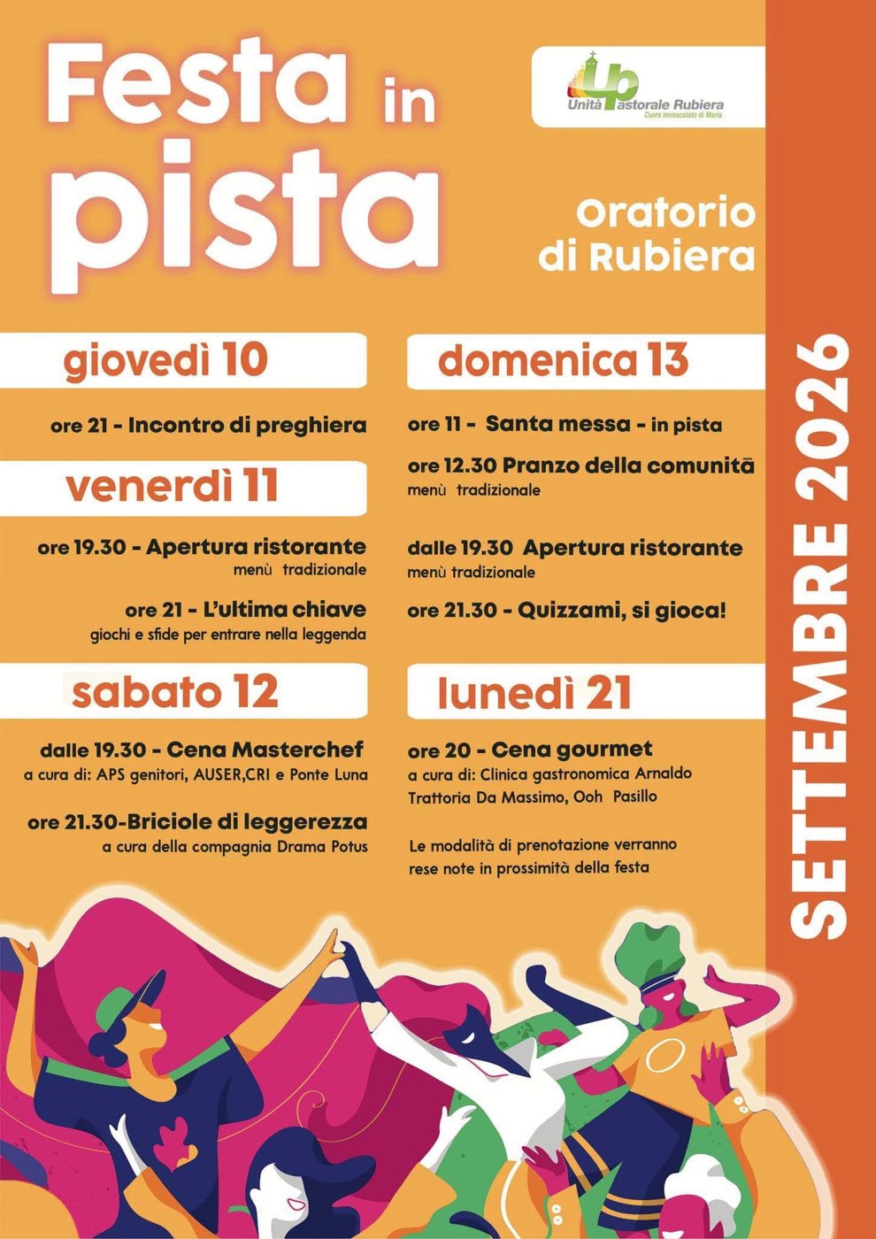 Festa in pista – Oratorio di Rubiera, 10-13 Settembre 2026