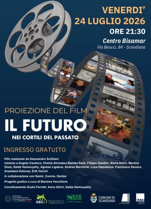 Proiezione del film «Il futuro nei cortili del passato» – Centro Bisamar, Scandiano, 24 Luglio 2026