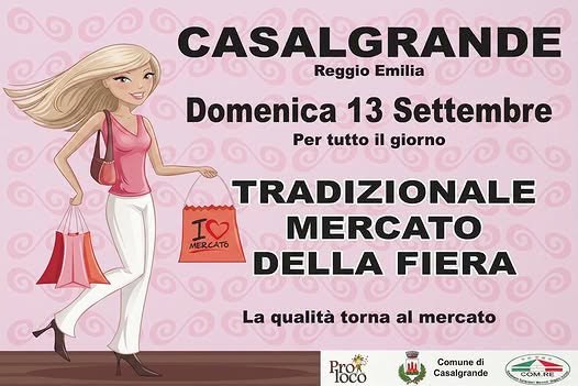 Tradizionale Mercato della Fiera – Casalgrande, 13 Settembre 2026