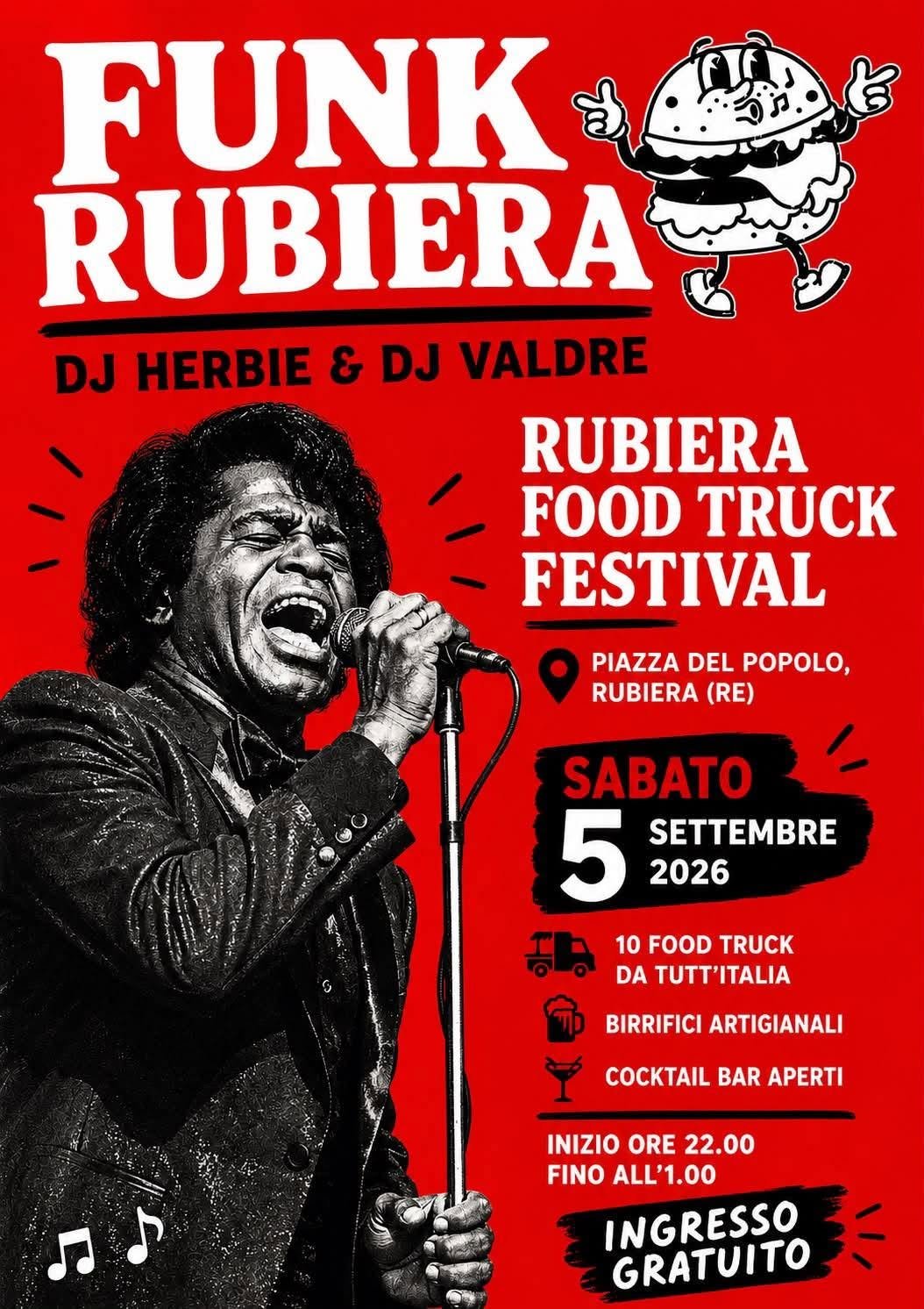 Funk Rubiera – Rubiera Food Truck Festival, Piazza del Popolo, 5 Settembre 2026