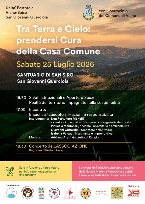 Tra Terra e Cielo: prendersi Cura della Casa Comune – San Giovanni Querciola (Viano), 25 Luglio 2026