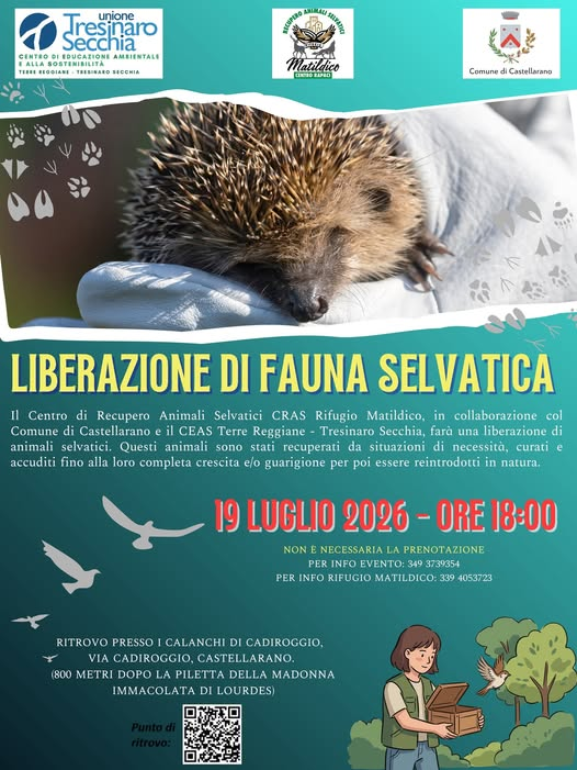 Liberazione di Fauna Selvatica ai Calanchi di Cadiroggio – Castellarano, 19 Luglio 2026