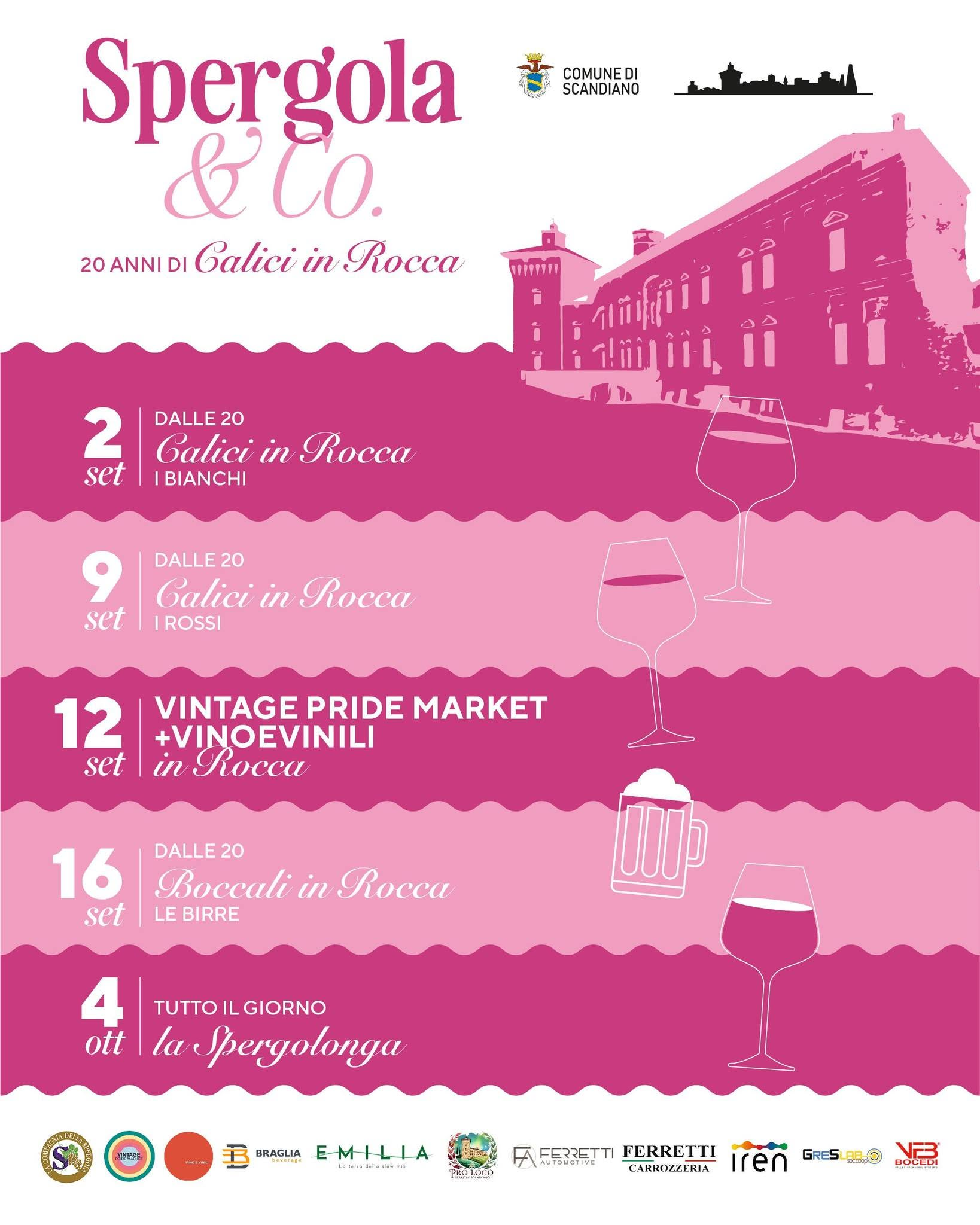 Spergola & Co. – «Calici in Rocca: i Rossi», Rocca di Scandiano, 9 Settembre 2026