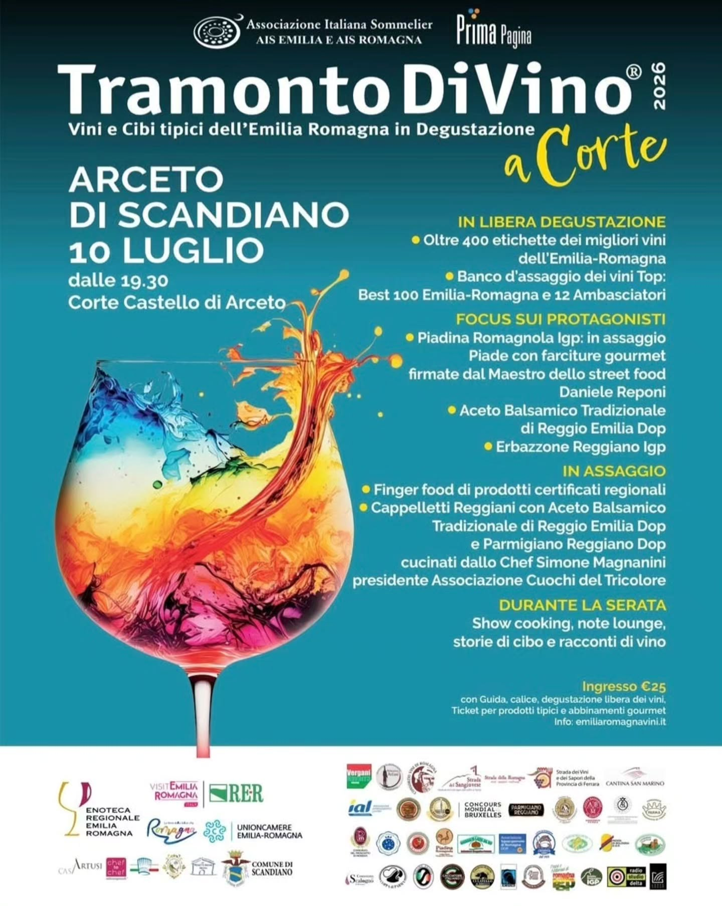 Tramonto DiVino a Corte 2026 – Arceto di Scandiano, 10 Luglio